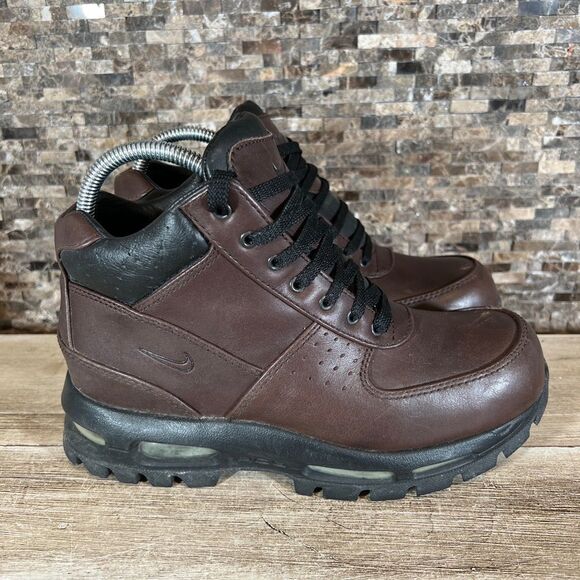 Nike Air Max Goadome Brown Leather ACG Waterproof Boots Men's Sz 6.5 865031-202 - Picture 1 of 8